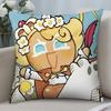 Game C-Cookie Run Kingdom Pillow Case Short Plush Pillow Covers Sofa Decorative Gift Home Printing Cushion Cover