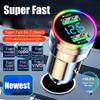 USB Car Charger 300W Dual Port Super Fast Charging Adapter with Voltage Monitor LED Light for Samsung Oneplus Huawei OPPO iPhone