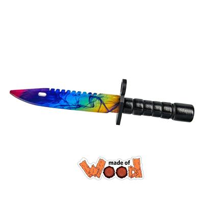 CS:GO Wooden Bayonet M9 Marble Fade 2, Maskbro, деревянный нож, сделанный из дерева, для фанатов Counter Strike Global Offensive