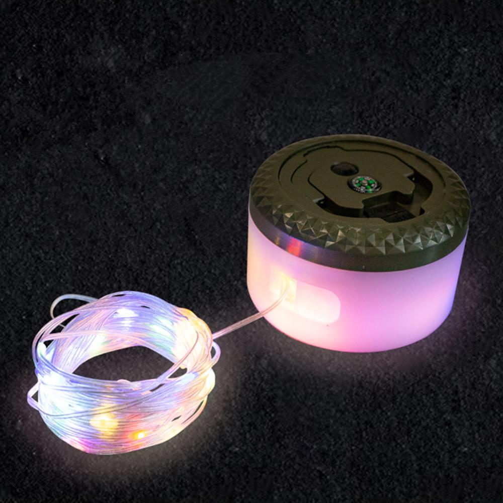 New LED outdoor camping light Type-c charging waterproof leather line portable hanging ceiling tent atmosphere light