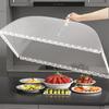 1 pièce Couvercle Alimentaire Rectangulaire Pliable en Maille pour la Maison, Rangement de Cuisine, Protection de Plat avec Filet Anti-Insectes, Couvercle de Repas