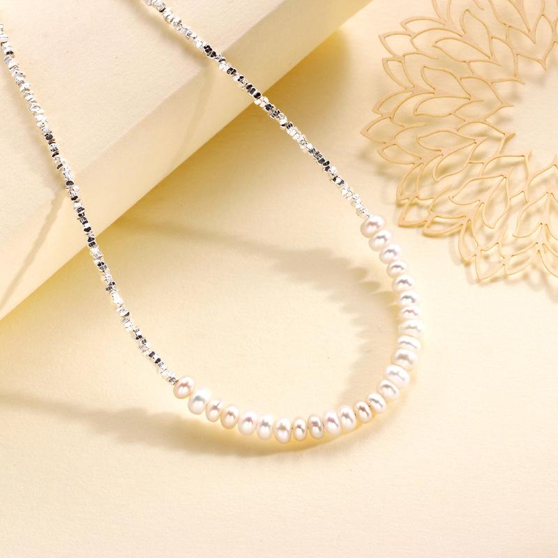 Pearl broken necklace temperament versatile necklace female ins original broken a few taels of broken bone chain