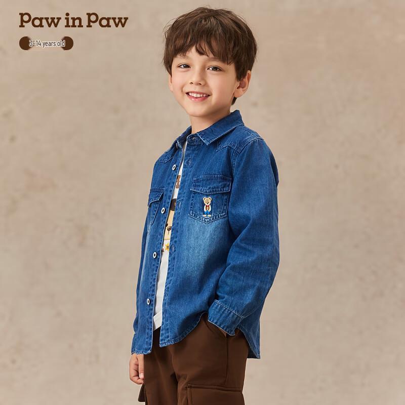 

PawinPaw Boys Cartoon Bear Denim Shirt Jacket 120