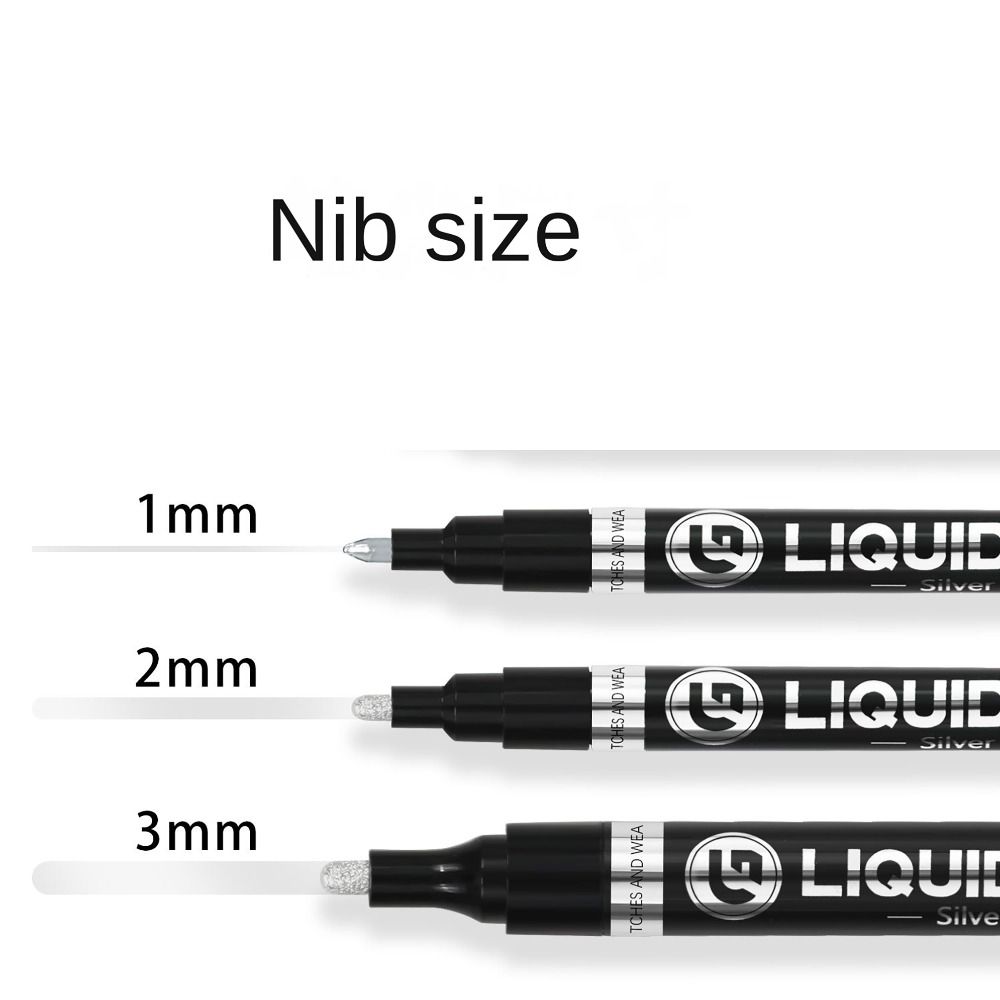 Graffiti Chrome Mirror Marker Pen Gold Silver Touch Up Marker Effective Reflective Paint Pen Car
