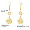 EUEAVAN Witch Knot Drop Earrings Stainless Steel Triskelion Tetragrammaton Pentagram Dangle Earrings Women Amulet Jewelry Gift