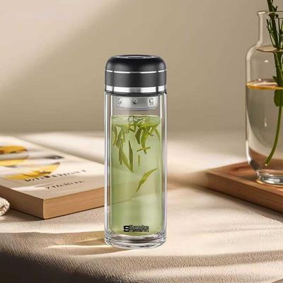 Doppelwandige Glas-Teekanne mit Infuser