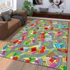 Colorful Town Road Carpet suitable as a non-slip mat for the living room or bedroom sofa
