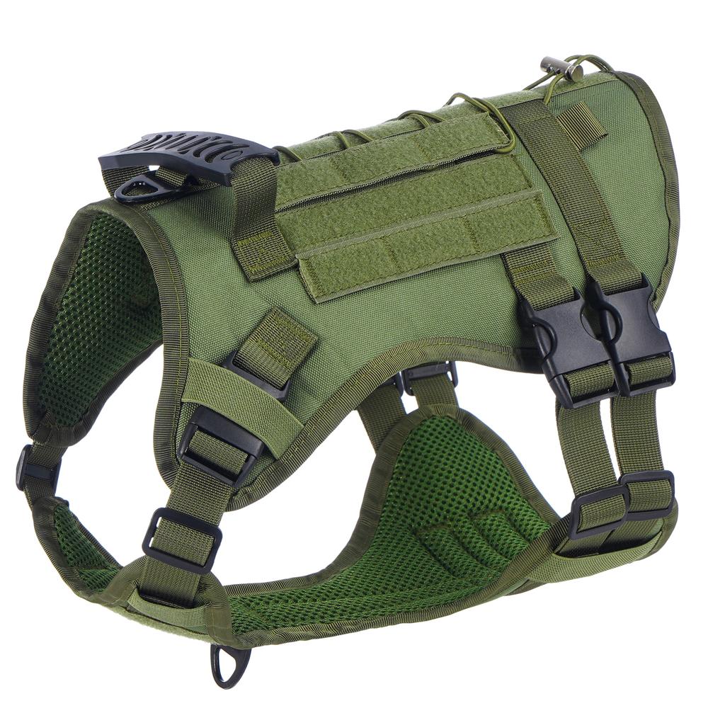 Tactical Chest Strap Large Dog Explosion Proof Outdoor Anti Slip Tank Top Pet Traction Dog Harness Reinforcement Loop Dog Walkin