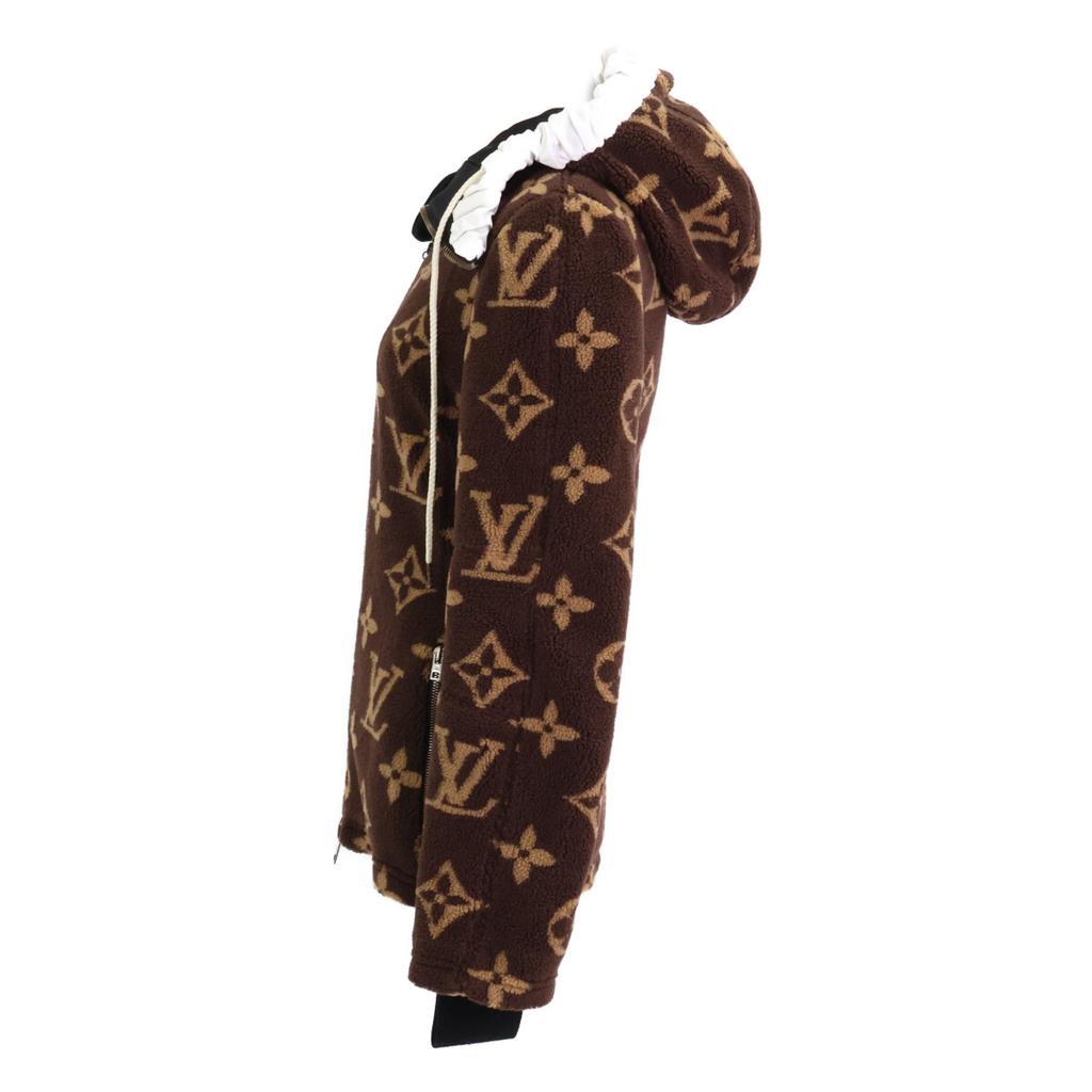 Louis Vuitton Domestically Authorized RW212B HZ3 Monogram Boa Zip-up Parka Jacket 34 Dark brownUsed