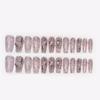 24pcs Y2K Aesthetic Sparkling Full Rhinestone Ballet Nails Glitter False Nails For Women Press On Nails Nail Supplies