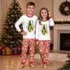 Christmas Print Neck Top and Jogger Pants Set for Holiday Casual Outfit