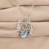 Sky Blue Topaz Gemstone 925 Sterling Silver Jewelry Partywear Pendant 1.8" For Gift CP-42-16
