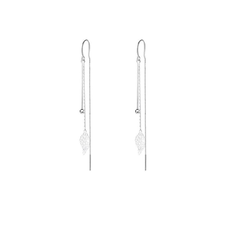 Long Leaf Earrings Earrings Fairy Tassel Ear Chain Japanese And Korean Version Face Skinny Female Earrings