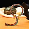 Vibranting Tibetan Handmade Woven Bracelet with Symbolic Patterns Portable Accessory for Festive and Spiritual Event