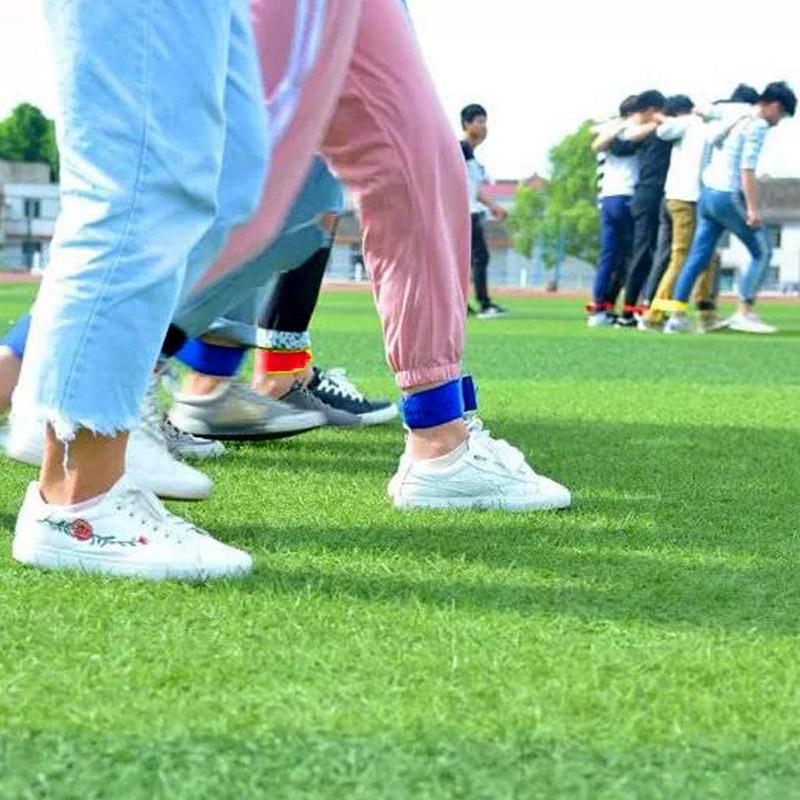 3Pcs Elastic Tie Rope Three Leg Race Bands Cooperative Games For Teamwork Outdoor Activities For Kids And Adults