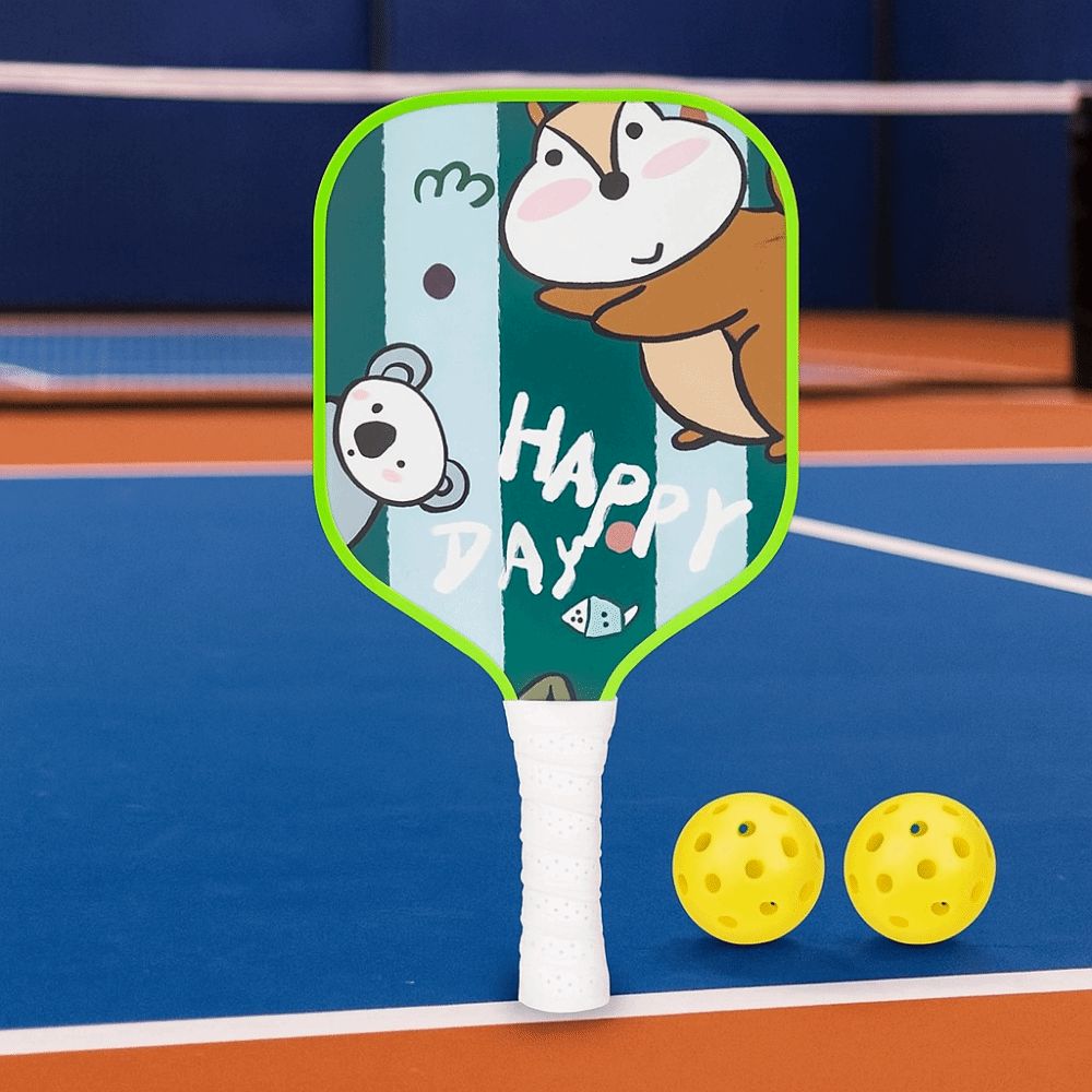 Cartoon Kid's Pickleball Set Colorful Children's Pickleball Rackets  Sports Accessory