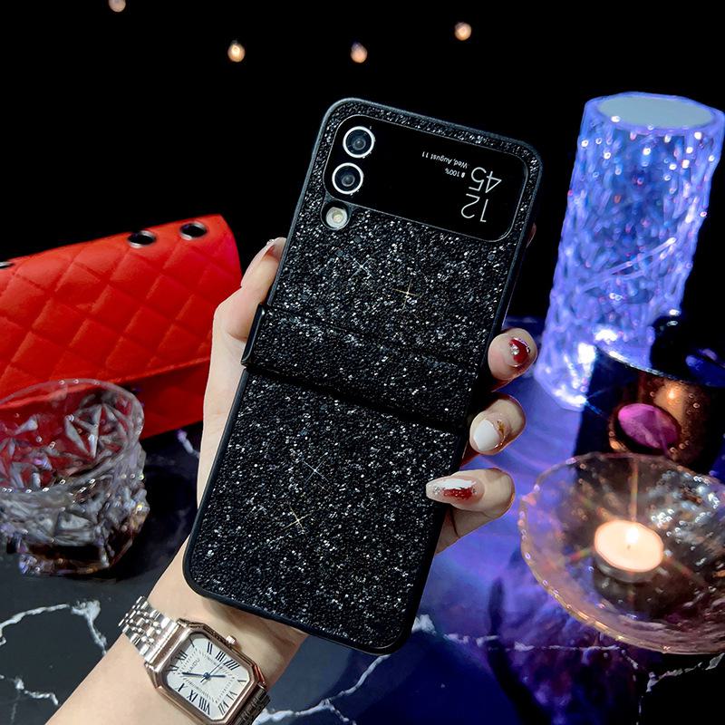 Colorful hinge full-cover protective case for Samsung Galaxy Z Flip4/3, anti-fall design for folding screen.