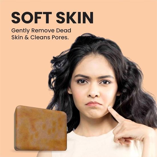 Ghar Magic Soap Tan Removal Sandalwood & Saffron Magic Soaps For Bath| Chandan | Skin Brightening For Men & Women (100 Gms Gms Pack Of 2)