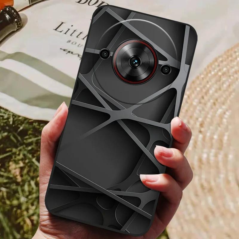 Per ZTE Blade A75 5G Custodia Cool Stampata Silicone TPU Morbida Cover per ZTE Blade A75 5G Custodie Nere Protettive Guscio Telefono A 75 5G