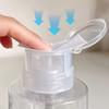 Refillable Lockable Empty Pump Dispenser Nail Manicure Cleaner Makeup Remover Container Press Bottle For Personal Use