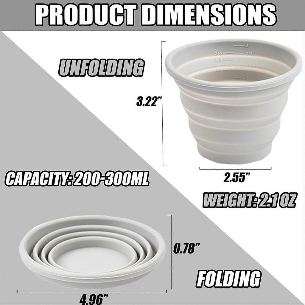 2025 Latest Model Silicone Collapsible Cups for Traveling, Reusable Folding