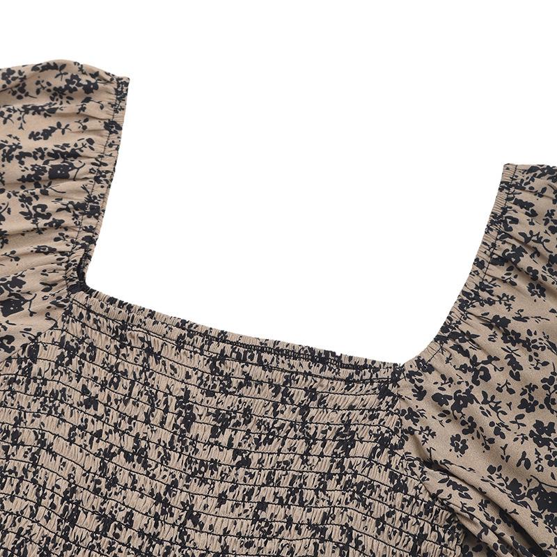 European Summer 2026 Polka Dot Ruched Square Neck Backless Short Sleeve Jumpsuit for Women