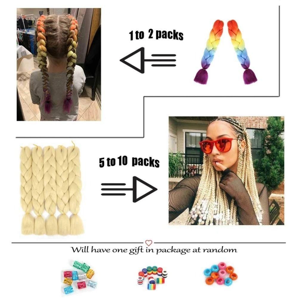 Ombre Jumbo Zopf 24 Zoll Damen DIY Haarzöpfe Neue Flecht Haarverlängerung Damen