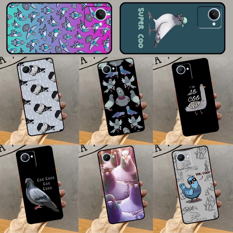 Pigeons Doves Bird Birds Flock Case For Realme C55 C75 C67 C61 C53 C51 C21Y C25S 10 11 12 13 14 Pro Plus GT 6T 6 5 GT7 Pro