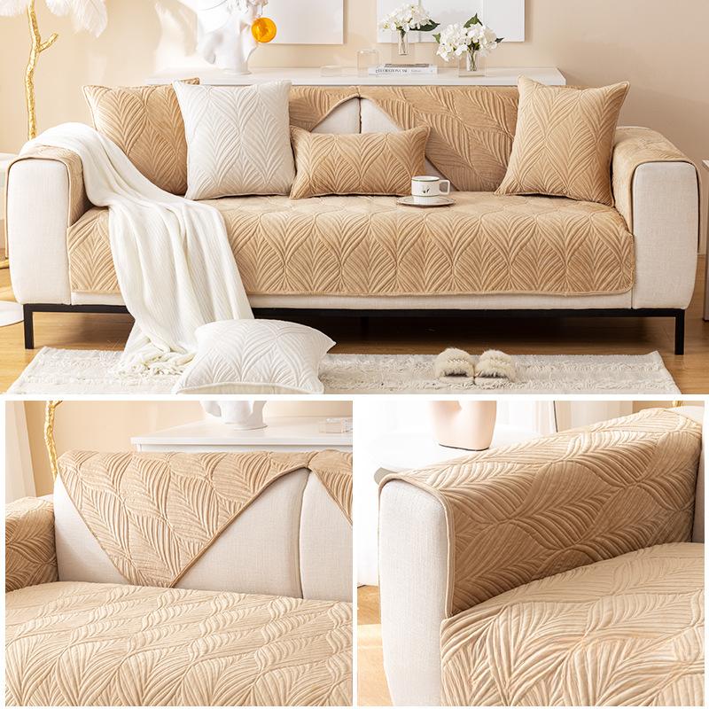 Winter Plush Sofa Cushion Nordic Simple Sofa Cushion Non-Slip Cover Cover Backrest Armrest Towel