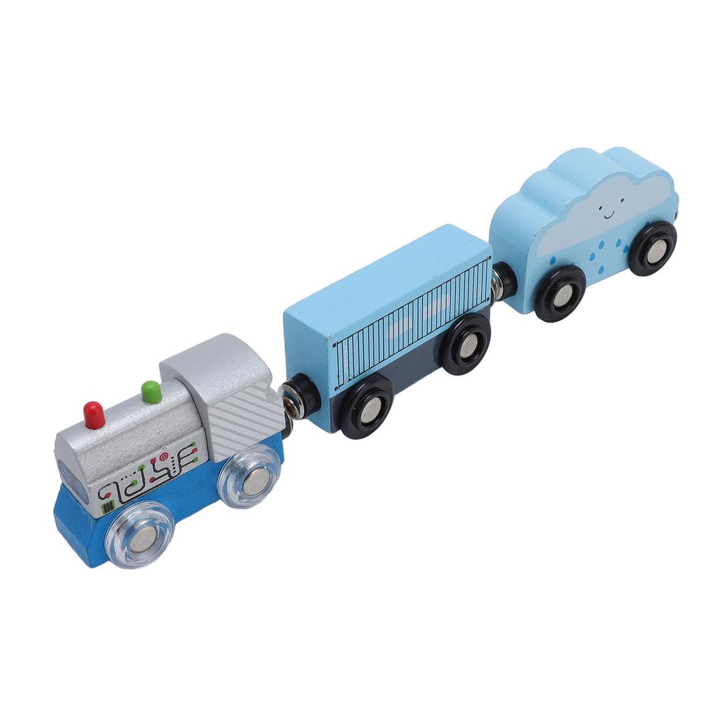 Kinder Zug Spielzeug Set Holz Lebensecht Interaktiv Zarte Details Pädagogisches Kleinkind Zug Spielzeug für