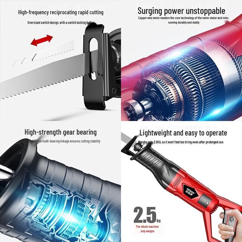 OULAIDE Corded Reciprocating Saw Kit CN Plug (adapter Included)