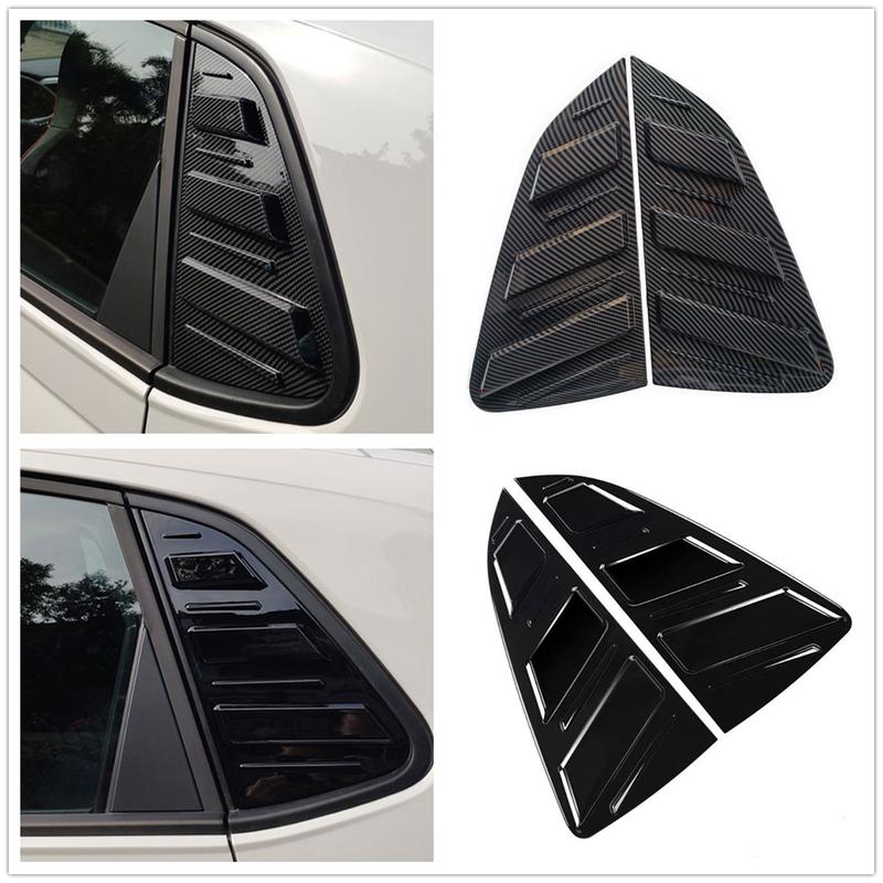 For Volkswagen VW POLO     Car Rear Window Shutter Cover Louver Side Vent Trims ABS Chrome Styling Accessories