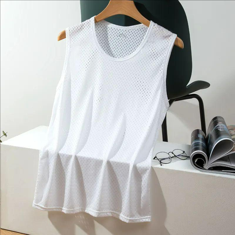 Men's Breathable Mesh Ice Silk Sleeveless Sport Tank Top