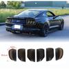For Ford Mustang 2015-17 Smoked Black Rear Tail Light Lamp Cover Bezel Trims 9pc