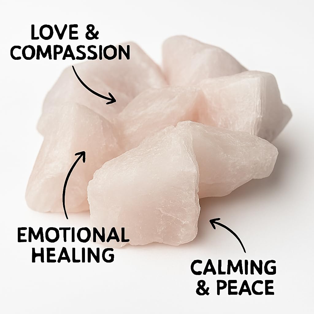AP HOMES Natural and Unpolished Light Pink Rose Quartz Crystal - Healing Stone for Love, Compassion, and Emotional Balance (Single Chunk 100-150