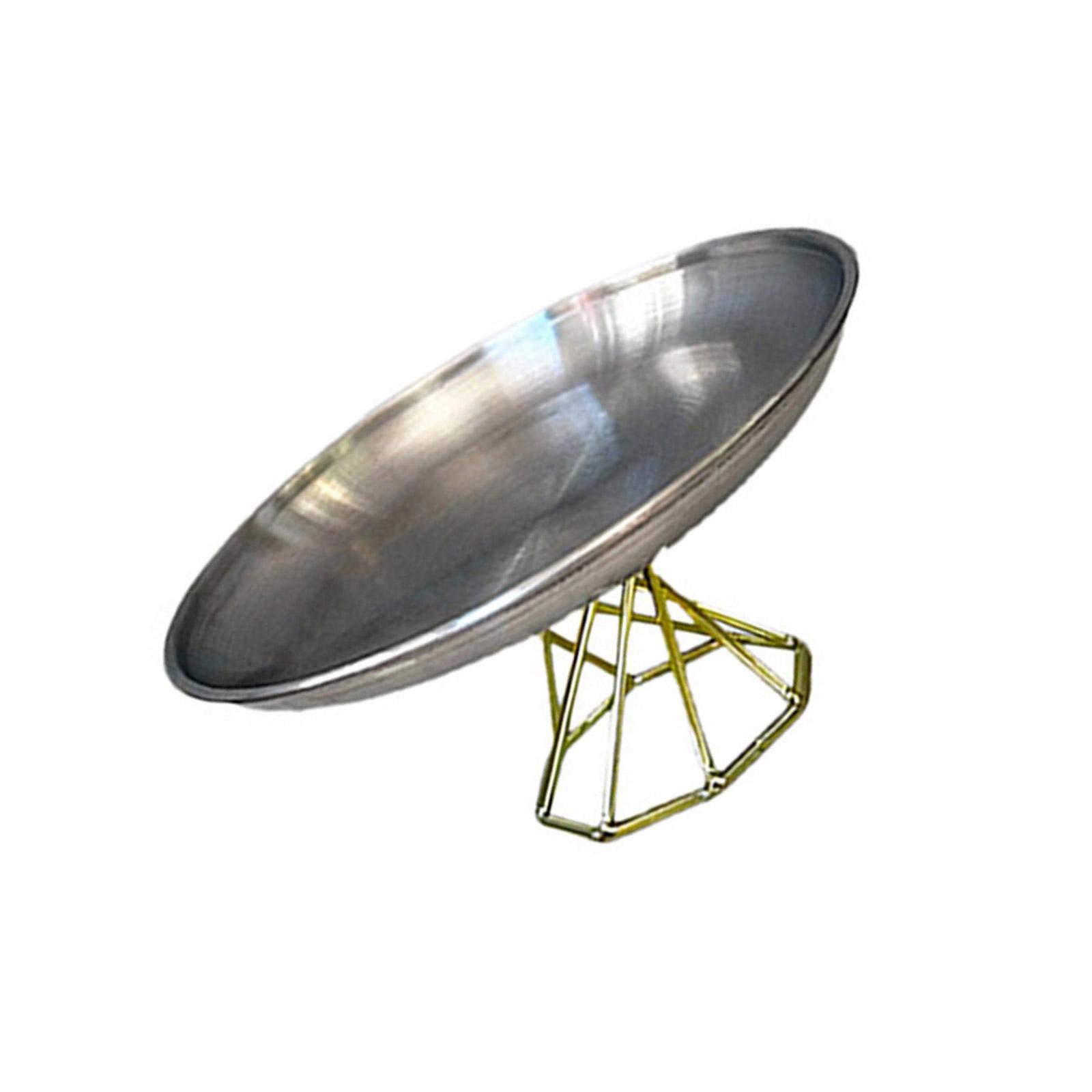 

Stainless Steel Platter for Kitchen High-foot Storage Plate Dessert Serving Tray Home Interior Desktop Decoration серебряный