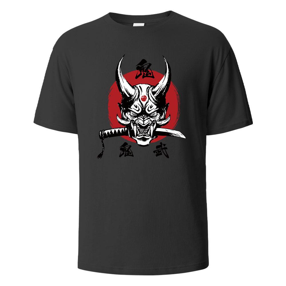 Onimusha Graphic Printed Mens TShirts 100 Cotton Breathable Comfortable Tops For Men Summer Oversize Harajuku Men Clothing