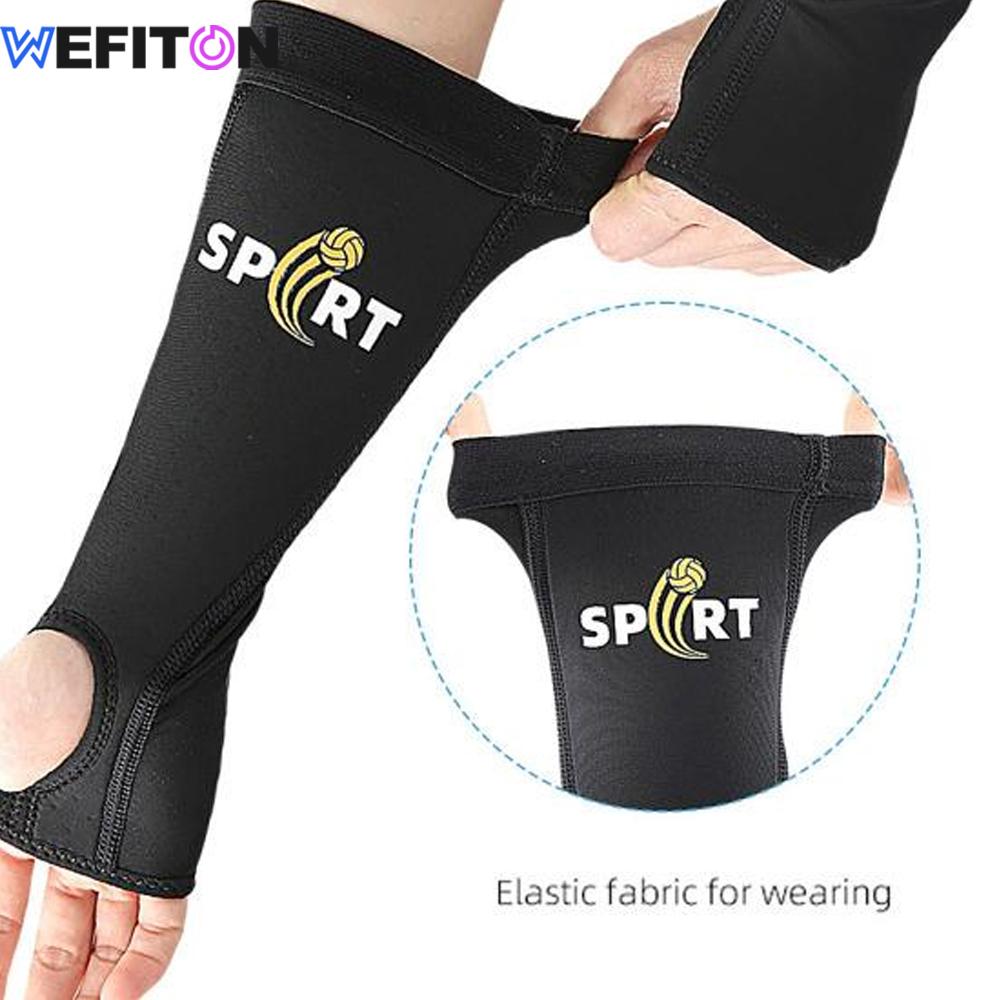 1Pair Volleyball Arm Sleeves With Protection Pads Thumb Hole For Passing Hitting Sports Forearm Support