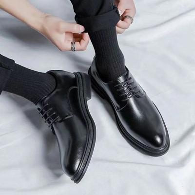 Soziales Schuhwerk Herren Elegant Spitzschuh Herren Formelle Schuhe Leder Lässig Schwarz 2024 Stil Klassisch Legitim Luxus Designer Party