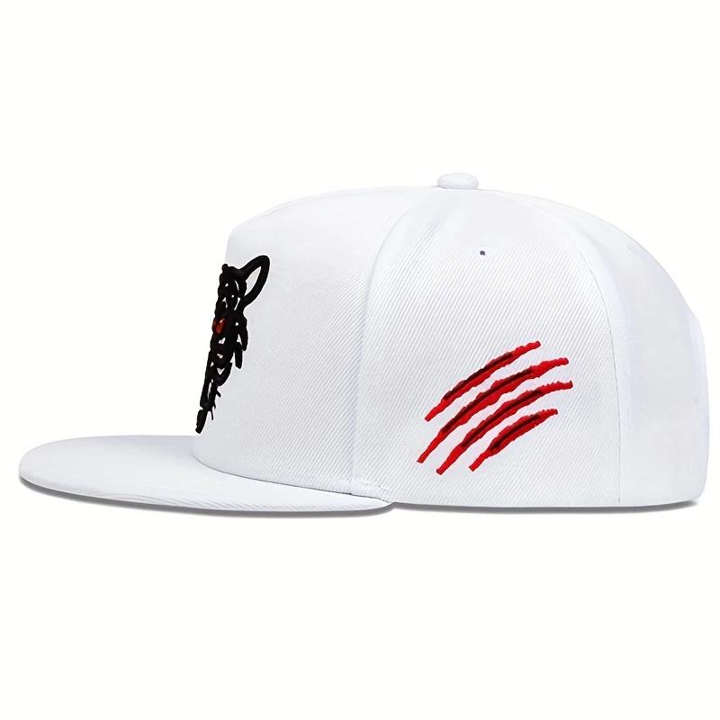 Unisex Tiger Embroidery Hip-hop Hats Spring Autumn Outdoor Adjustable Casual Baseball Caps Trucker Caps Sunscreen Hat