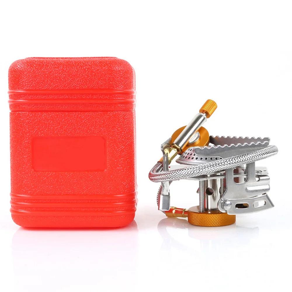 1PC Foldable Split Camping Gas Stove - Portable Picnic Flat Gas Electronic Ignition Stove for Outdoor Cooking Supplies