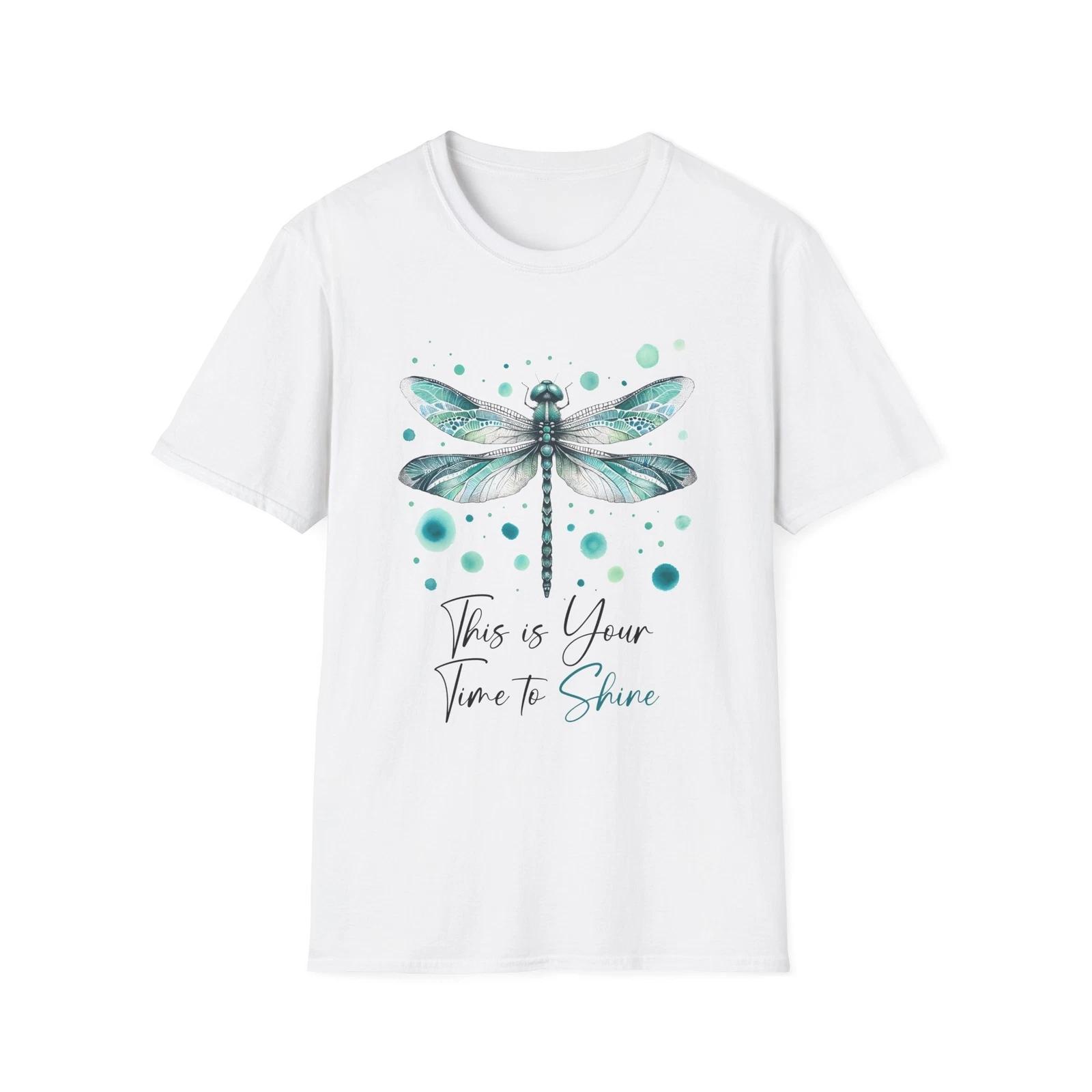 

Inspirational Dragonfly T-Shirt - Gift for Nature Lovers, Motivational Apparel, 2XL