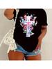 S Fashion TAITH Cross Printed T-Shirt, Simple Casual Round Neck Comfortable T-Shirt, Unisex Casual Sports Outdoor T-Shirt