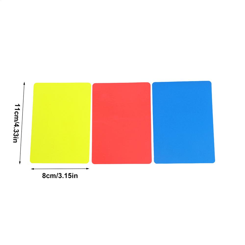 

Professional High-Visibility Referee Card Set 3PCS Red Yellow Cards For Soccer Football Serious Officiating Red/yellow/blue Card