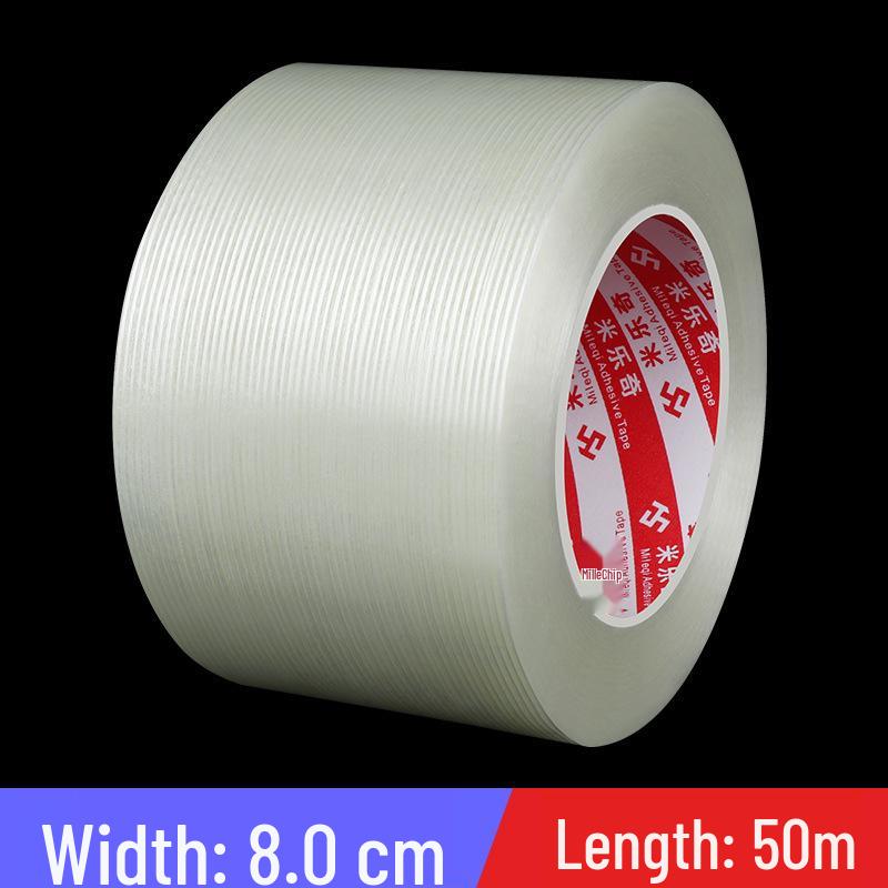 Strong Adhesive Striped Fiber Tape: Mold Fixing, Electrical Appliance Binding, No-Residue Packaging