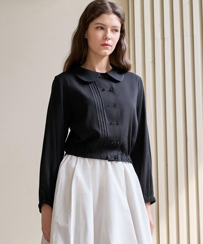 MITTE Round Collar Blouse_Black