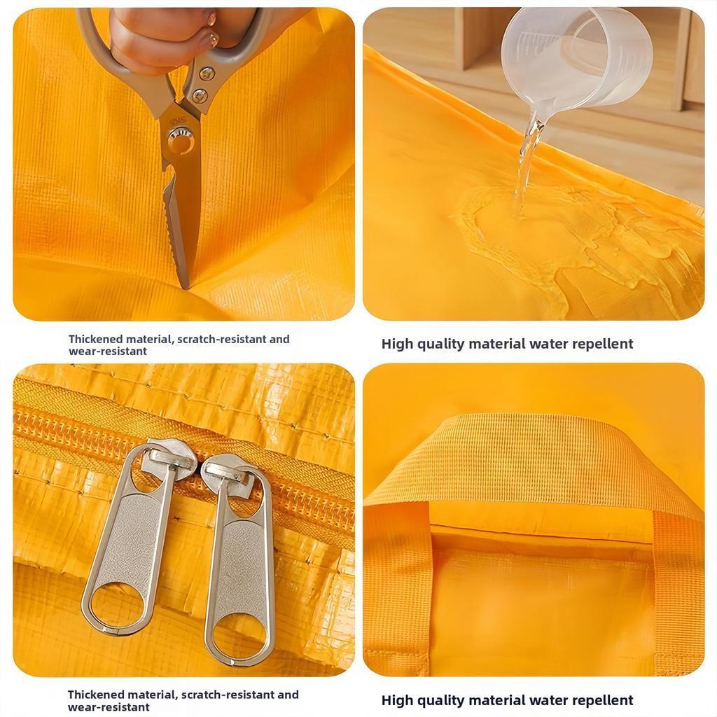 240L Extra Large Moving Bags Heavy Duty Waterproof Storage Tote with Reinforced Handles Foldable Organizer for College Dorm
