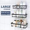 A20F-3-Pack , No Drilling Rustproof Shower Organizer With Save Space Hooks, Apartment Essentials For Bathroom