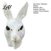 Maschera Leggera per Performance di Festa Testa di Coniglio Adulti Coniglio Realistico Cappuccio in Lattice Flessibile Bambini Adulti Costume Animale di Halloween Carnevale