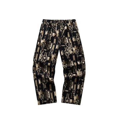 Kyrie Irving Series Trendy American Style Full Print Casual Pants Black and Beige All Over Print Unisex 172541504-1